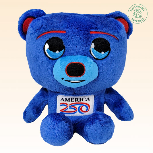 Grovii x America 250 – Midori Chibi U.S. Bear Plushie (8”) | Super Soft & Sustainable