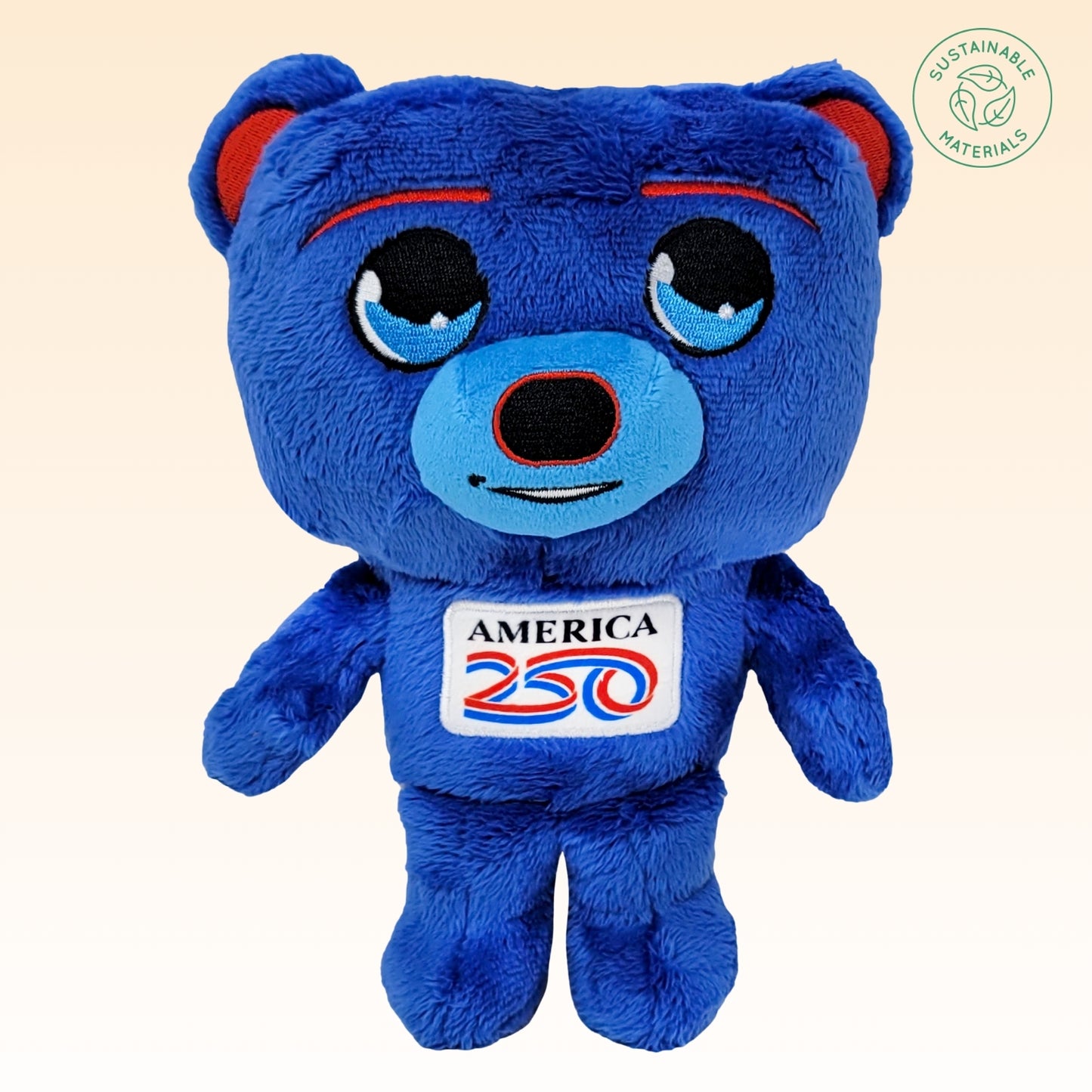 Grovii x America 250 – Midori Chibi U.S. Bear Plushie (8”) | Super Soft & Sustainable