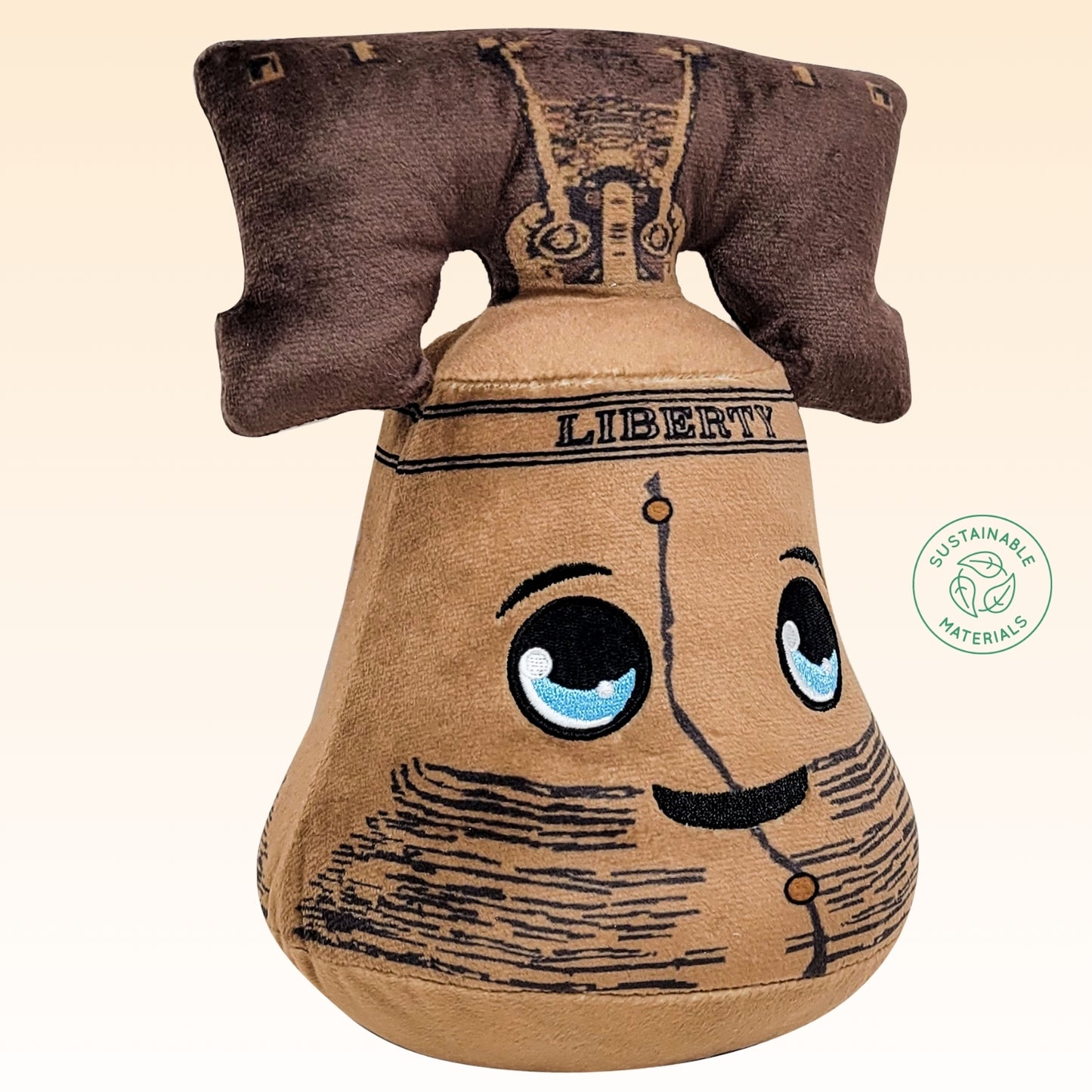 Grovii x America 250 – Midori Chibi Liberty Bell Plushie (8”) | Super Soft & Sustainable
