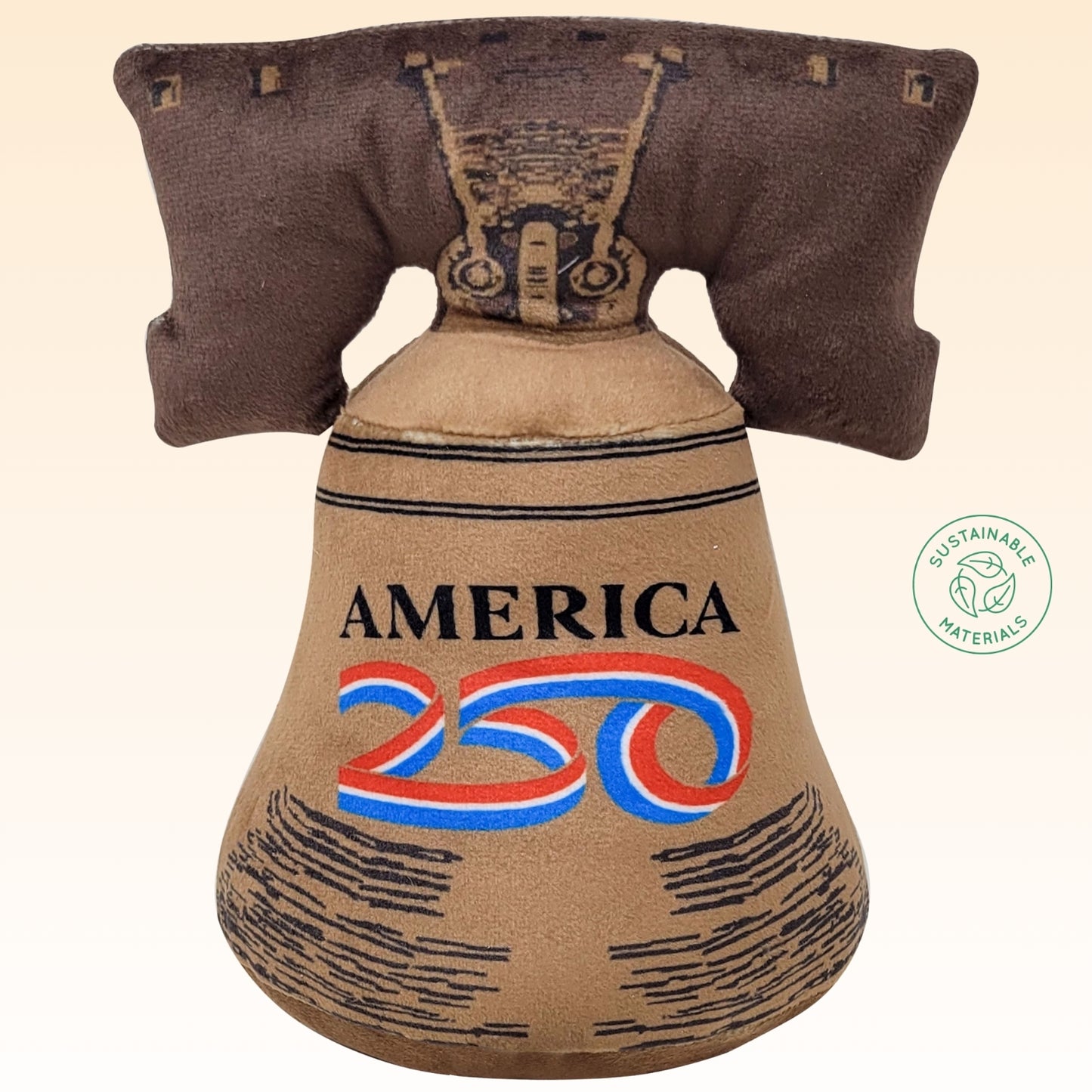Grovii x America 250 – Midori Chibi Liberty Bell Plushie (8”) | Super Soft & Sustainable