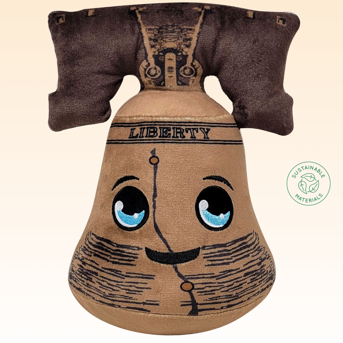 Grovii x America 250 – Midori Chibi Liberty Bell Plushie (8”) | Super Soft & Sustainable