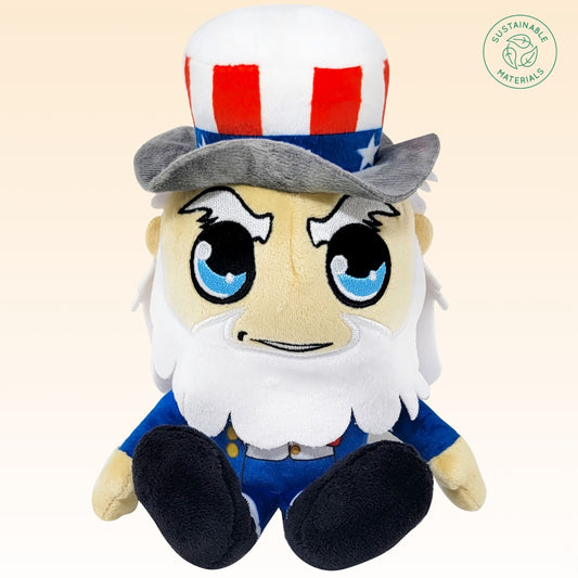Grovii x America 250 – Midori Chibi Uncle Sam Plushie (8”) | Super Soft & Sustainable