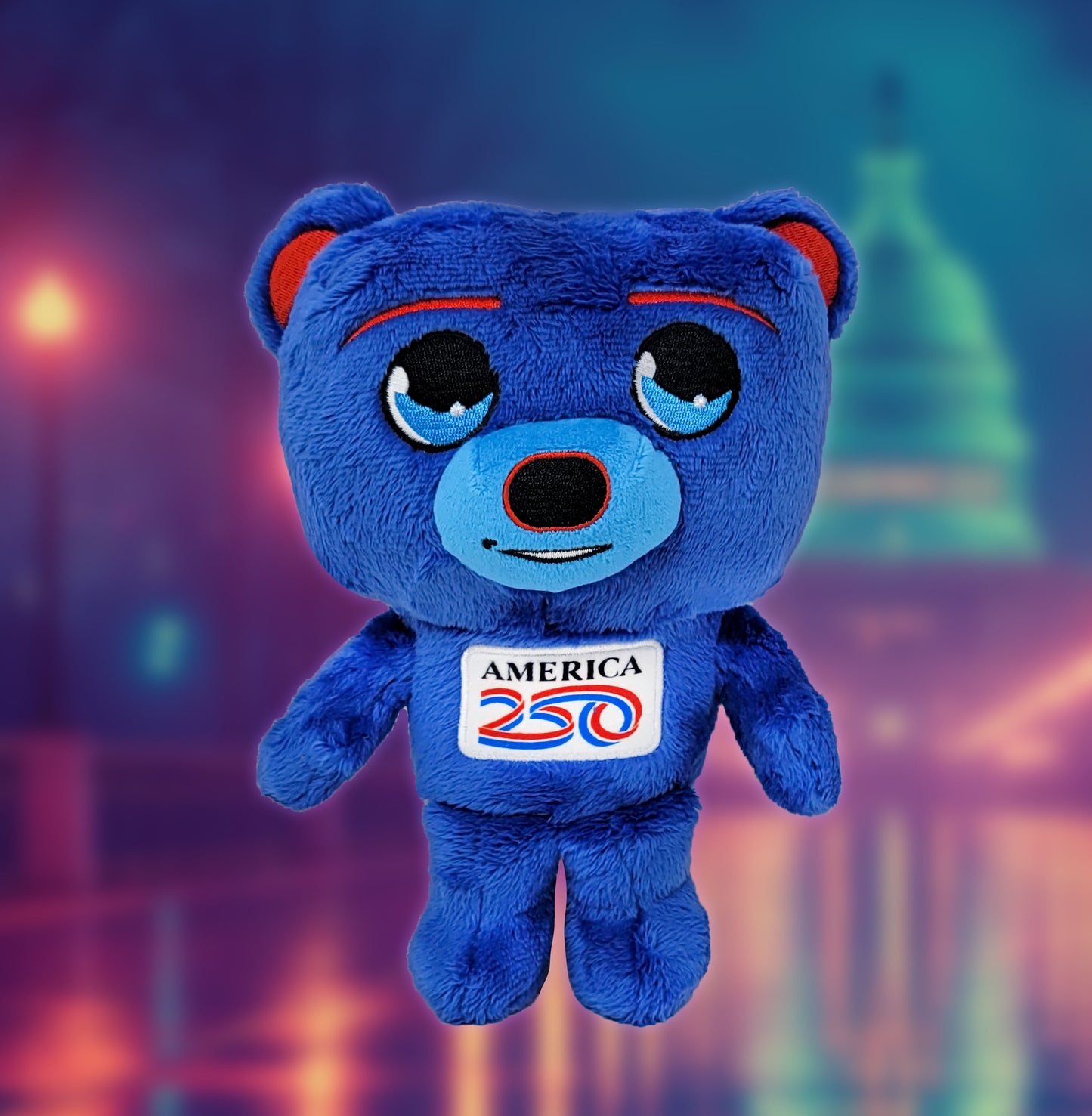 Grovii x America 250 – Midori Chibi U.S. Bear Plushie (8”) | Super Soft & Sustainable