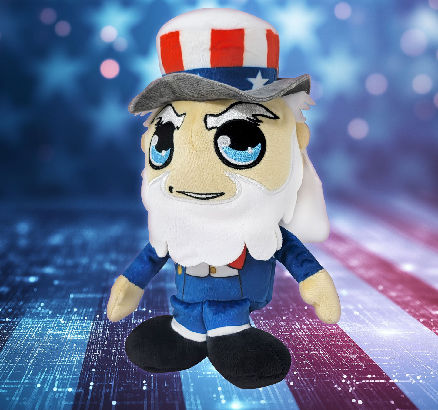 Grovii x America 250 – Midori Chibi Uncle Sam Plushie (8”) | Super Soft & Sustainable
